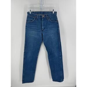 Wrangler Blue Denim Straight Leg Jeans‎ 5 Pocket Button Closure Size 29x34